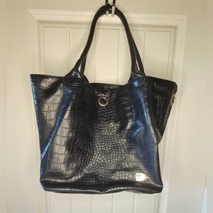 [Betty Barclay] Black Leather ♡♡ Over The Shoulder Purse